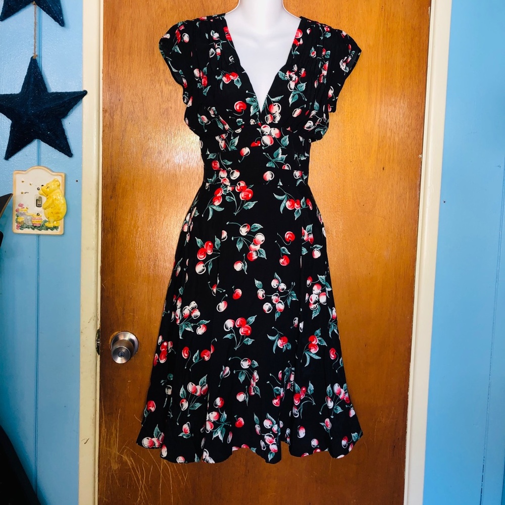 Trashy Diva 2 Doris Midi Cherry Pin Up Dress